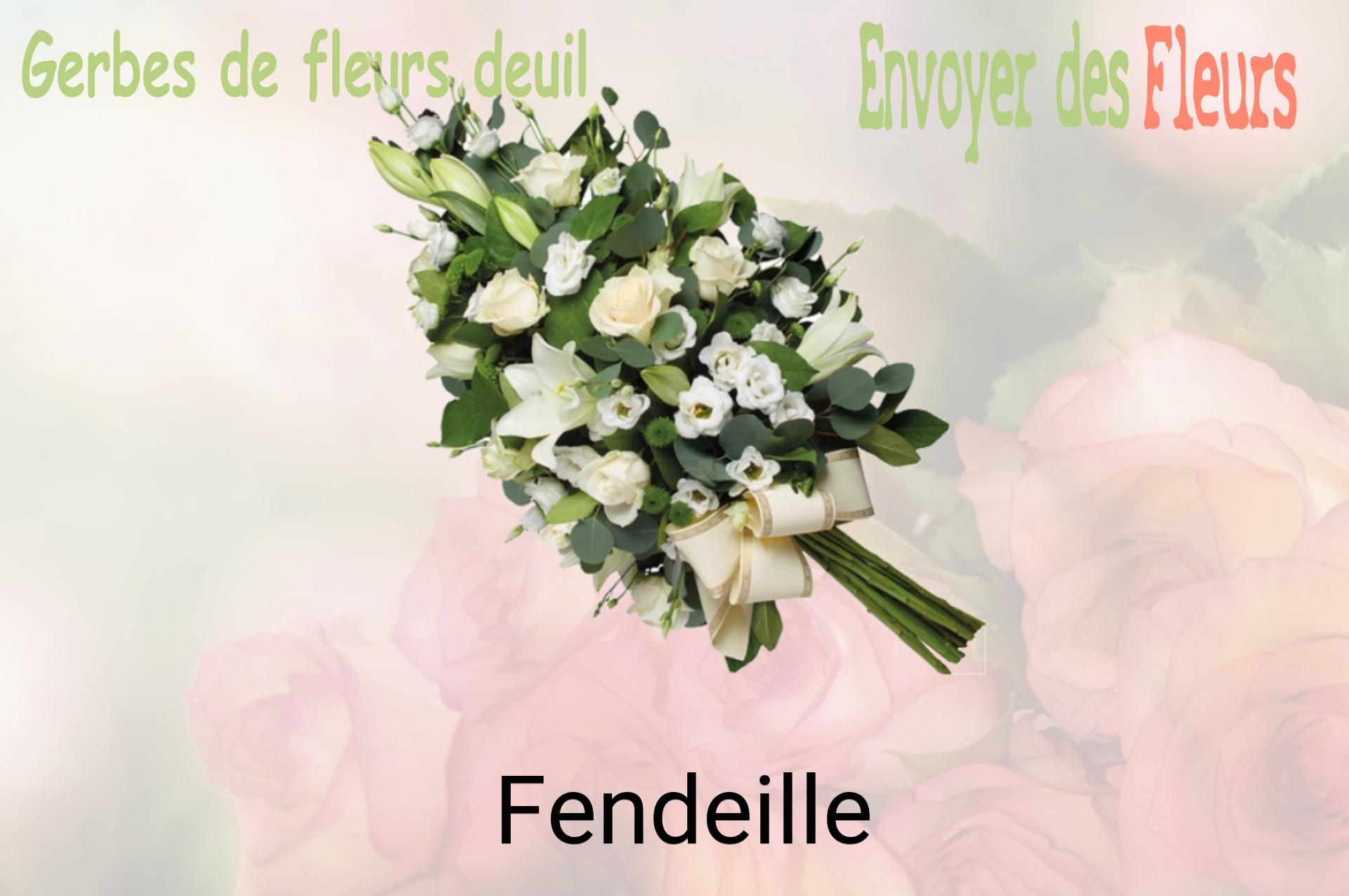 Gerbe de fleurs de deuil livrée à Fendeille